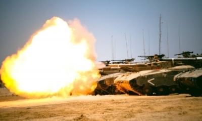 Tanque israelí ataca una posición de Hamás en Gaza